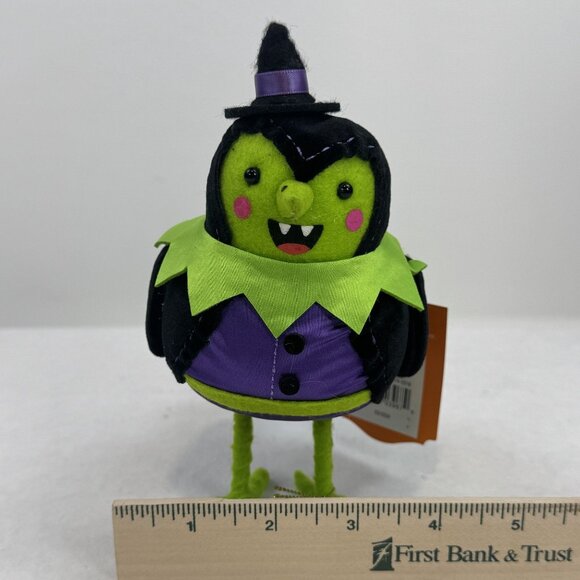 Hyde & Eek! Spellma Featherly Friends Halloween Decoration Bird Witch Hat Cape - Picture 11 of 12